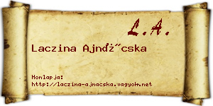 Laczina Ajnácska névjegykártya